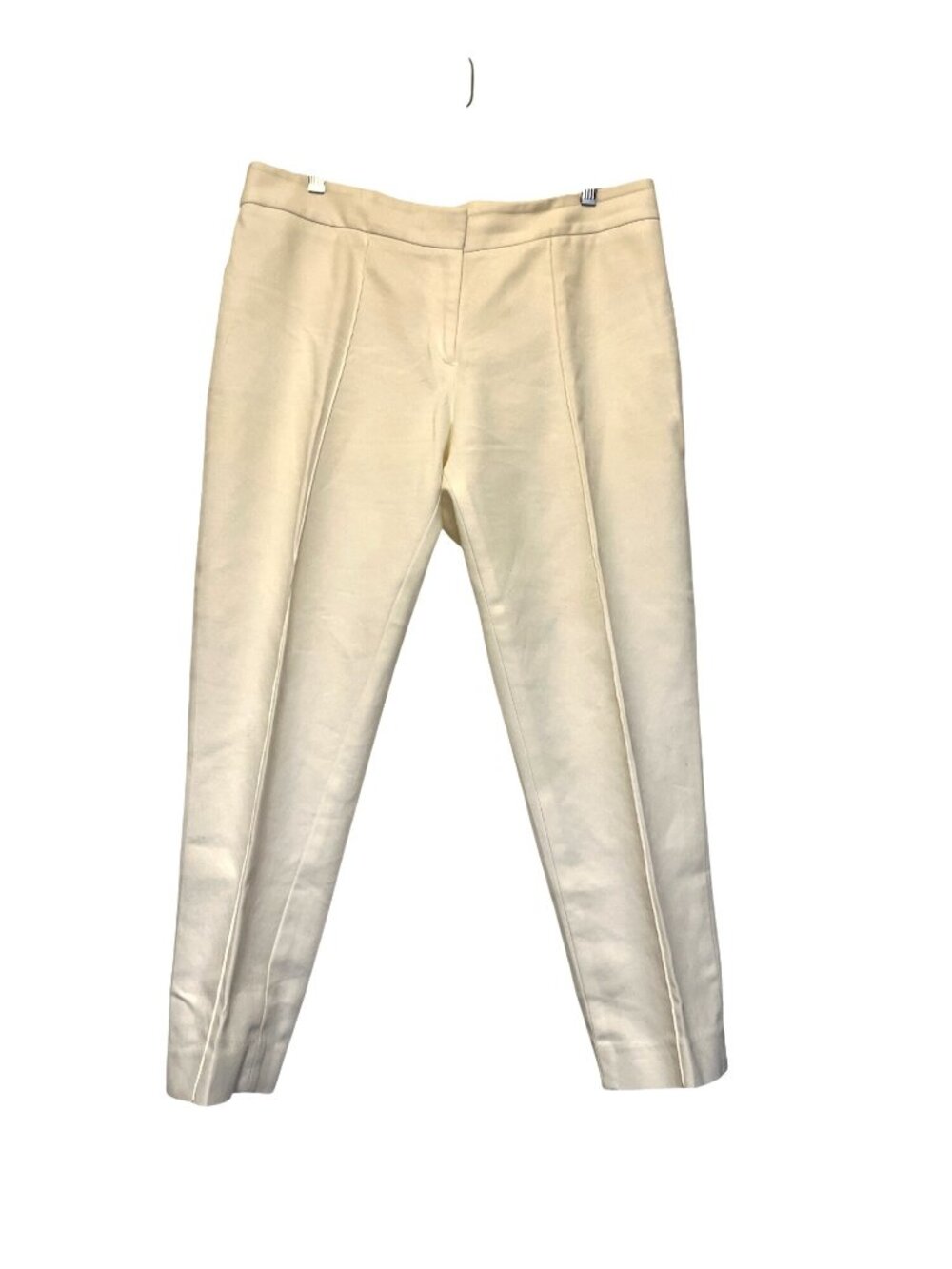 Anne Klein Cream Chino Pants Size 14 Cotton Blend Hook & Zipper Closure